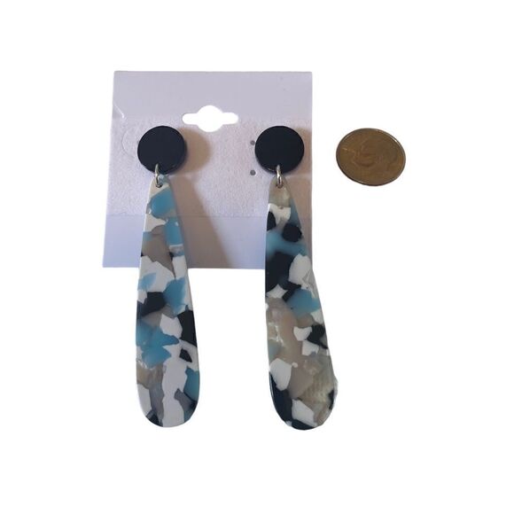 Gorgeous Artisan Designed & Hand Crafted polymer Clay Long Drop Earrings. - Picture 6 of 6